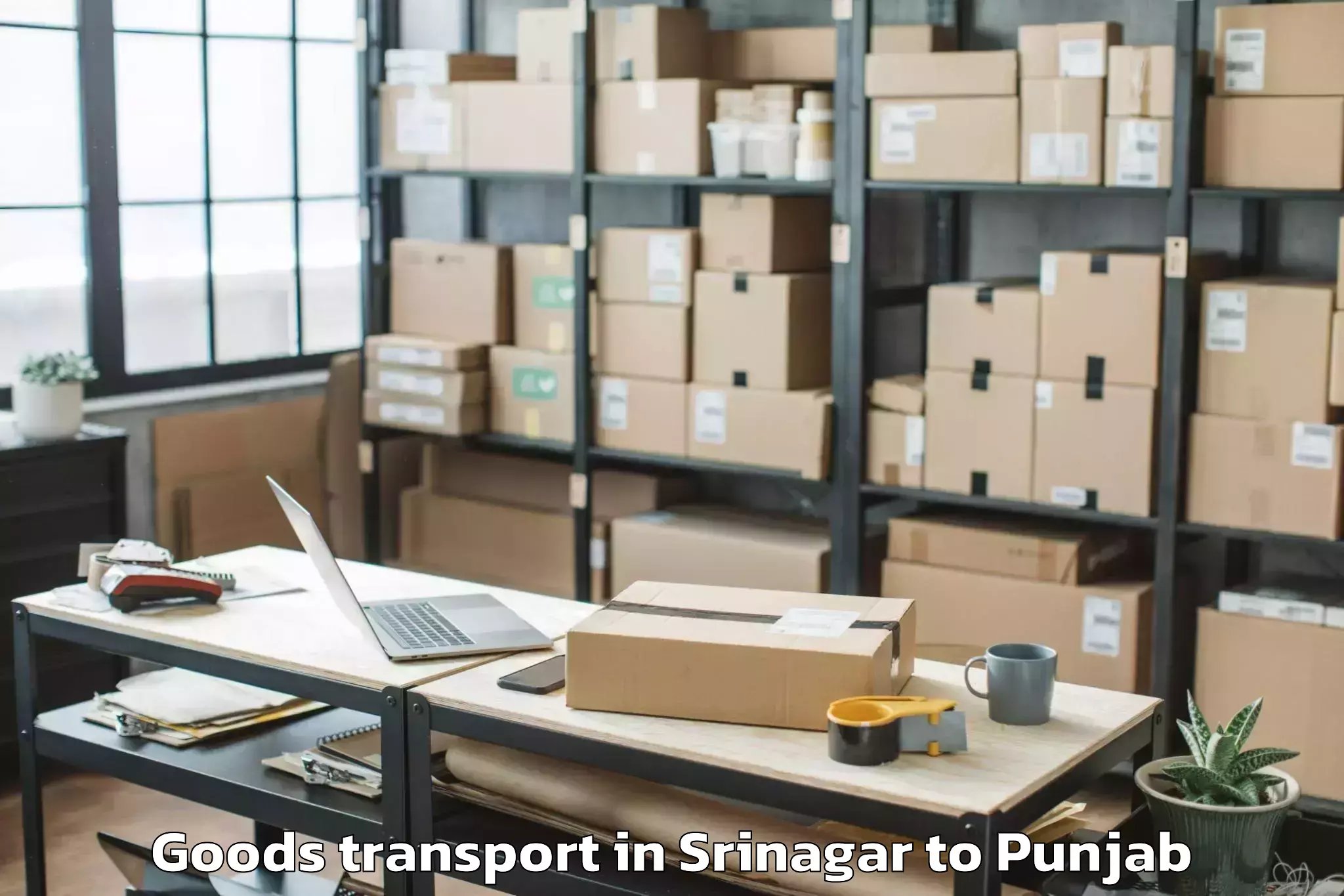 Book Srinagar to Jalandhar Goods Transport Online